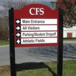 Directional MDO post and panel school sign- Exton, PA