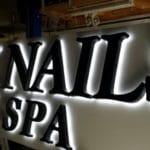 Reverse Backlit Channel Letters installed in Broomall, PA