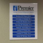 Acrylic panel with digital print and magnetic name panels for Premier Health in Newtown Square, PA
