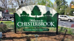 Welcome to Chesterbrook sign