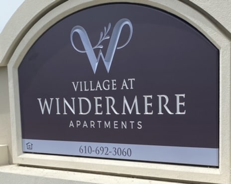 HDU Carved Sign - Village at Windermere West Chester