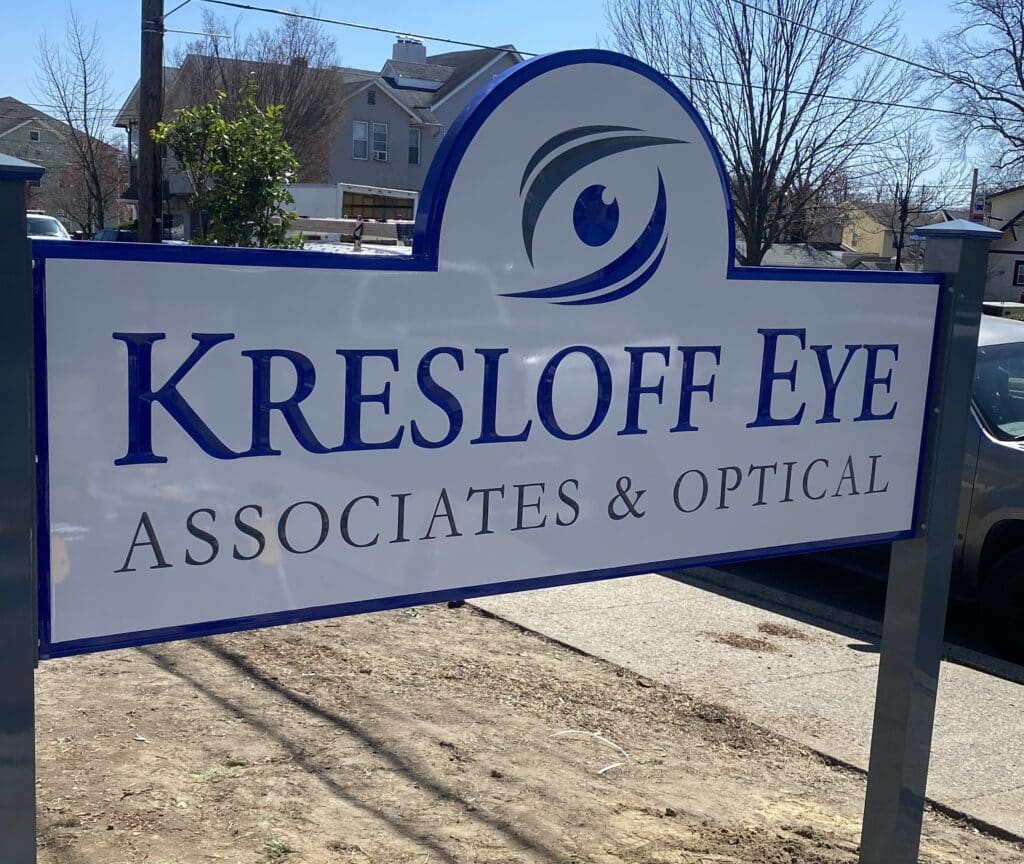 Kresloff Eye Associates Carved Sign