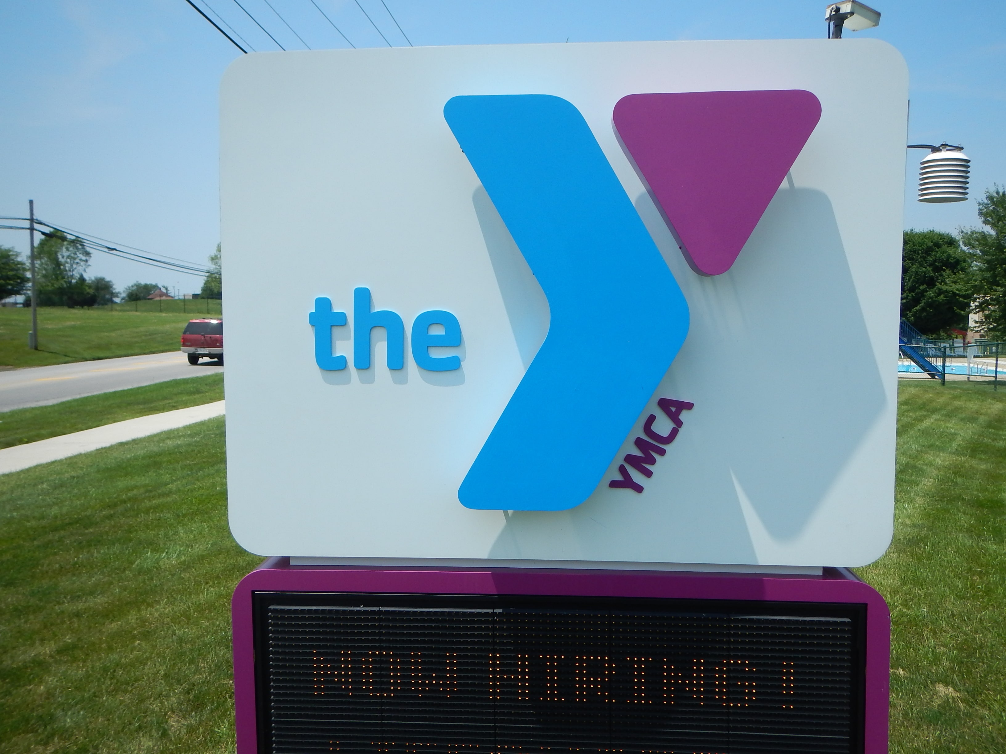 YMCA Message Board sign